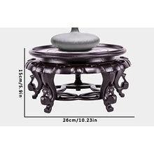 YUEYOULII Bonsai Base Thickened Wood Carving Base Rectangular Stone Flower Bonsai Ornament Stone Jade Buddha Statue Base Wooden Bracket (Color : A, Size : 26CM)