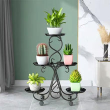 French Metal Plant Stand Indoor Outdoor Flower Rack 5 Tier Flower Pot Holder Shelf Wrought Iron Planter Display Rack Corner Vertical Plant Shelf Fashion Plant Ladder Rack For Garden Patio Lawn