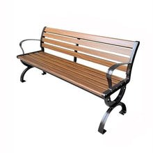 VHDY85KA Park Light Brown Aluminum Park Outdoor BenchOutdoor Leisure Backrest BenchMulti-Model Available Entryway(Small)