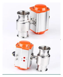 TQKEBWGW 76mm 304 Stainless Steel Ball Valve Clamp Ferrule Type Quick Install Ball Valves with Double Acting Cylinder