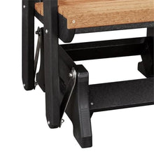 American Furniture Classics OS Home and Office Model 515CBK Fan Back Glider in Cedar with a Black Base
