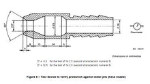 MAXWXKING IPX6 Water Jets Spray Nozzle Sprinkler Test Nozzle Water Proof Test Device for IEC60529 (IPX6 Diameter 12.5mm)