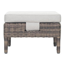 Seasonal Living Provenance Signature Wicker Leeward Aluminum Ottoman in Brown