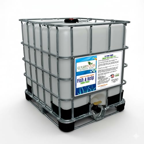 GS Plant Foods Liquid Fish & Kelp Fertilizer (275 Gallons) – Organic Material Review Institute Listed Natural Plant Food for Home Gardens, and Vegetables