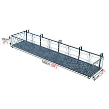 Plant Stand Heightened Railing Planter Baskets, Heavy Duty Iron Hanging Potted Plants Rack, For Patio Porch Deck Fence Balcony Window Decorative( 150Cm/59Inch)