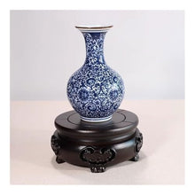 LUYOUBOZHU Vase Stand Ebony Carving Display Stands Base, Vase Fish Tank Teapot Round Bonsai Pedestal(Large)
