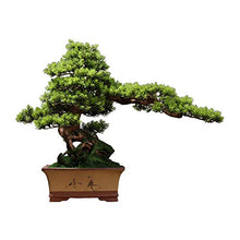 Simulation Welcoming Pine Bonsai Plant Ornament Ceramic Flowerpot Faux Plants for Office Restaurant Home Decoration 19.7" H House Plant