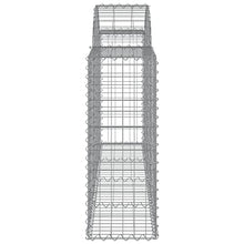 Arched Gabion Baskets 4 pcs Galvanized Iron Plant Pots White Black Other