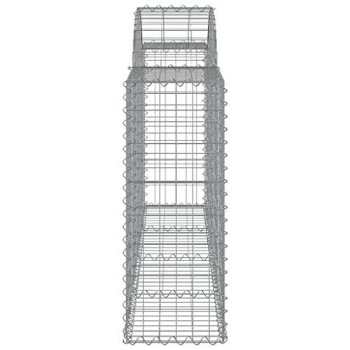 Arched Gabion Baskets 4 pcs Galvanized Iron Plant Pots White Black Other