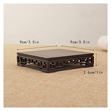 YYBOES Plant Pedestal Stand Plant Holder Wooden Vase Base Classical Rectangular Flower Pot Jade Strange Statue Tea Set for Indoor Living Room Decorations Pedestal Stands for Display