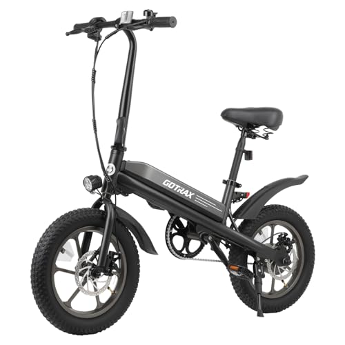 Gotrax S3 16" Folding Electric Bike 500W 25Miles Range 20Mph Black