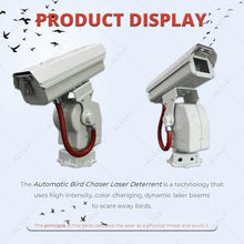ALSUP Bird Scarer 360° Rotation, Heavy Rainproof Auto-Cruise, Adjustable Trajectory Outdoor Bird Deterrent for Farm Orchard Industrial Use B