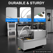 NIKAIDD Commercial Fryer Filter Machine,Oil Filtration Systems for Cooking Oil Separation,Stainless Steel Filler Cart for Restaurants,User-Friendly Mobility,Low Noise Operation