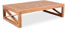 Meridian Furniture 352-CT Anguilla Collection Modern | Contemporary Outdoor Patio Coffee Table with Solid Teak Wood and Natural Teak Finish, 55.5" W x 31.5" D x 14" H, Natural
