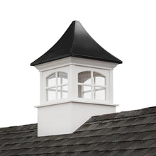 Good Directions Westport Vinyl Aluminum Roof Square Cupola, 30" x 50", White and Black