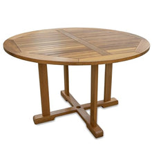 Whitecap Teak 60051 Teak Round Dining Table with Umbrella Hole