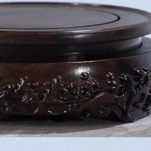 QUANGJN Pcs Plants Saucers Solid Wood Flower Pots, Vases, Handicrafts, Buddha Statues, Teapots, Round Bases, Mahogany Brackets Plant Pot Saucers,