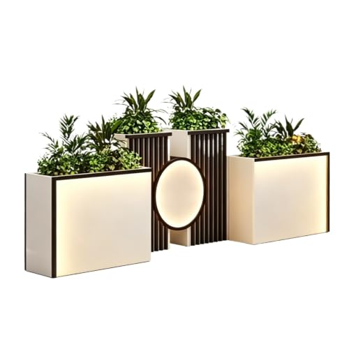 YUHUAWF Garden Bench Combined Planting Trough Landscape Flower Bed Planter Box with Bench