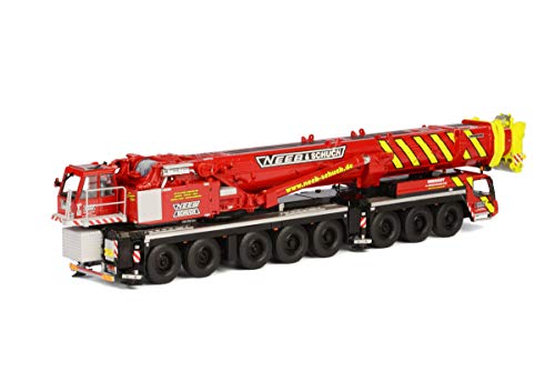 FloZ Liebherr LTM 1500-8.1 Neeb & Schuch Mobile Crane 1/50 Diecast Model Red/Yellow