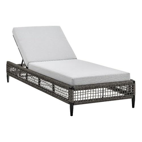Armen Living Felicia Outdoor Chaise Lounge Standard Black