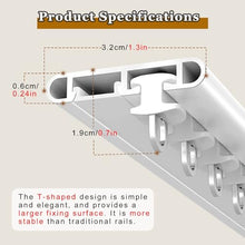 GJZDPMY Lightweight Aluminum Alloy Ceiling Track RailHeavy Duty RV Shower Outdoor Clip Hook Set (White 12M/39.3FT) Ideal for Home & Outdoor Use