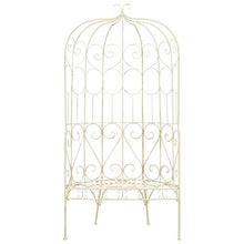 vidaXL Patio Bench 37.4" Iron Antique White