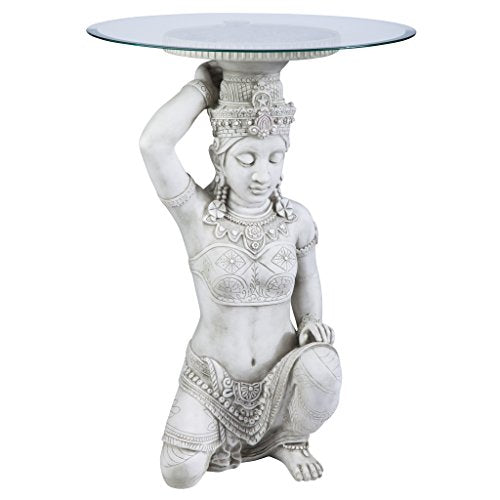 Design Toscano Thai Teppanom Beautiful Being Glass -Topped Asian Decor Table