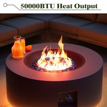 Dineli 30" Round Propane Fire Pit Table Firepit Table for Outside Patio