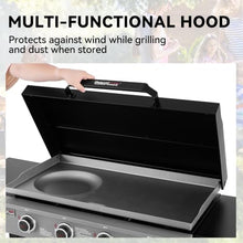Royal Gourmet GB4008B 4-Burner Gas Griddle, Recessed Fry Zone, Camping