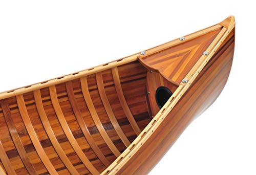 HomeRoots 20.25" x 70.5" x 15" Wooden Canoe with Ribs Matte Finish Wooden
