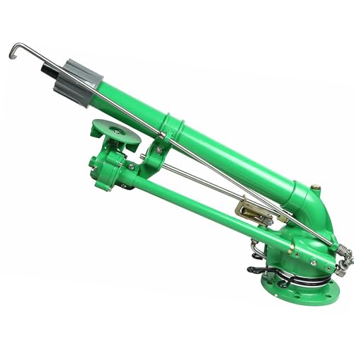 Farmland Irrigation Sprinkler, 360° Agricultural Sprinkler with Nozzle, Flow Rate: 21m³/h-107.9m³/h, Range: 28-60m, Pressure: 4-8bar, Angle Adjustable, for Farm Lawn and Garden Irrigation