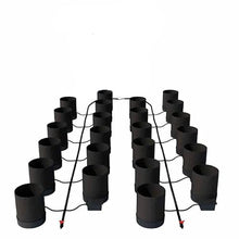 AutoPot 24 Pot GeoPot System with 5 Gallon Fabric Pots - Self-Watering, Gravity-Fed Hydroponic System (24Pot with No Tank) Indoor, Black