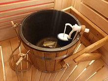 CKG Sauna Wooden SPA Bath Shower Bucket Indoor and Outdoor Supplies Accessories for Waterfall Water Russian Pool Banya Barrel Shaped 16 L Сауна