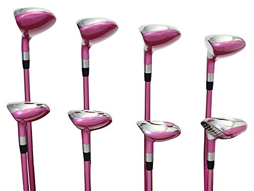 Majek Pink Senior Ladies Golf Hybrids Irons Set Ultra Light Weight Forgiving Fuchsia Woman - Pink