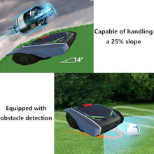 Kindevieft Electric Mower Robot, Garden Lawn Mower, Cutting Width 19cm, App Control, Automatic Lawn Mower for Lawns up to 1500m², Automatic Charging, Lawn Care for Gardening,Grey