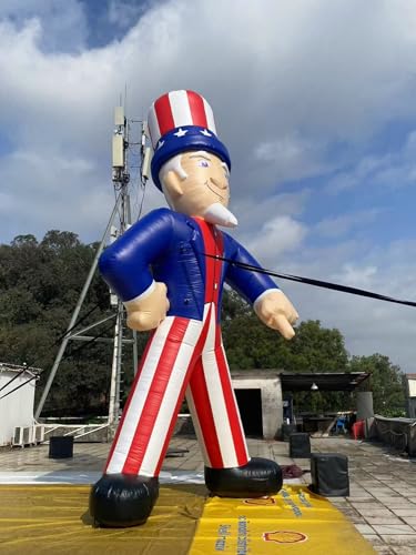 Giant Patriotic Uncle Sam Inflatable, 26ft Tall, Commercial Advertising Display, Red White Blue (Not incl Blower)