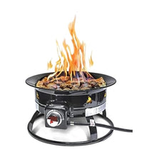 2pcs Outdoor Portable Propane Gas Fire Pit with Cover, 19" Black,Firepit