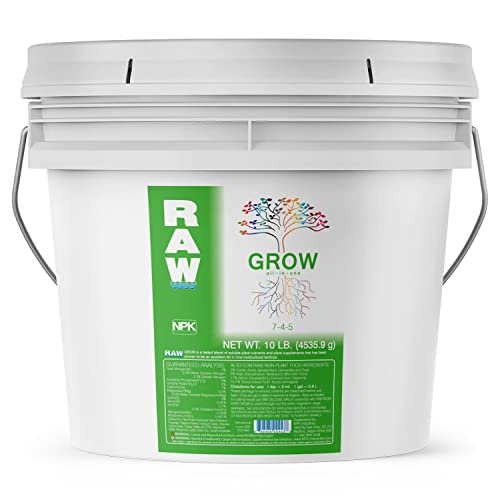 RAW All in One Grow Fertilizer - Water Soluble Plant Food for Soil, 10 lb