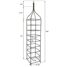 H Potter Garden Obelisk Trellis, 8.75 Ft Tall, Freestanding