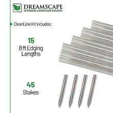 Dreamscape Cleanline Aluminum Edging Mill Finish 3/16"W x 4"H x 8'L