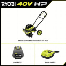 RYOBI 40V HP BRUSHLESS 16 in. Front Tine Tiller with Adjustable TILLING Width with 6.0 AH