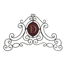 MY SWANKY HOME Scroll Arch Monogrammed Wall Plaque Outdoor Personalized Metal Over Door Grille