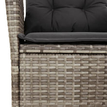 hliofuir 4 Piece Patio Dining Set Reclining Chair Bench Lift Top Table Gray