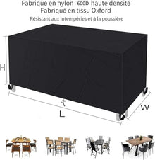 220x140x75cm Patio Table Covers for Winter Waterproof Rectangular 600D Heavy Duty Dust Cover Outdoor Furniture Set Covers