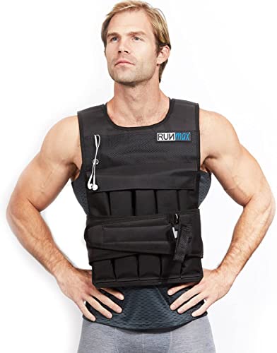 RUNmax Adjustable Weighted Vest Black