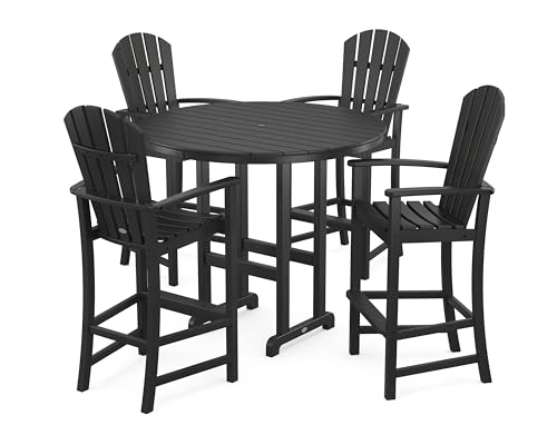 Polywood Palm Coast Bar Set Black