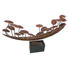 Water Fountain - Nearly 6 Foot Long Grande Asian Botanical Garden Decor Metal Fountain - Outdoor Water Feature