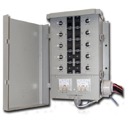 Connecticut Electric EGS107501G2 30Amp 10 Circuit G2 Backup Power Manual Transfer Switch