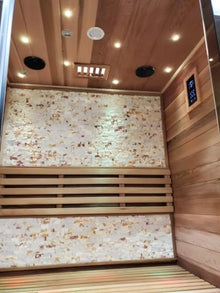 MCP-Distributions Canadian Red Cedar Wood Swedish Indoor Traditional Wet/Dry 1-2 Person Sauna SPA with 6KW 200F Heater and Rocks