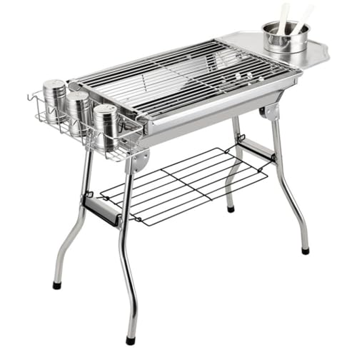 HBJWOV Barbecue Equipment, Outdoor Camping Barbecue Stove Detachable And Foldable Charcoal Grill Rack